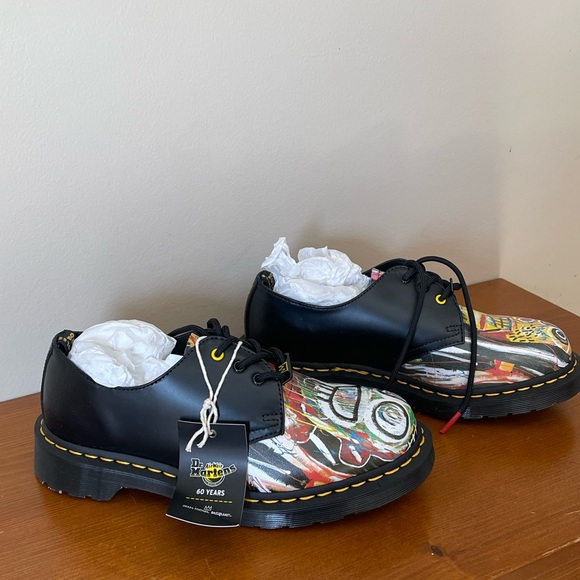 Dr. Martens Black Multicolor Lace Up Boots - Picture 3 of 7